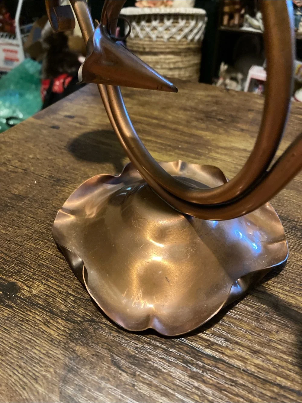 Vintage Gregorian copper 3 light candelabra